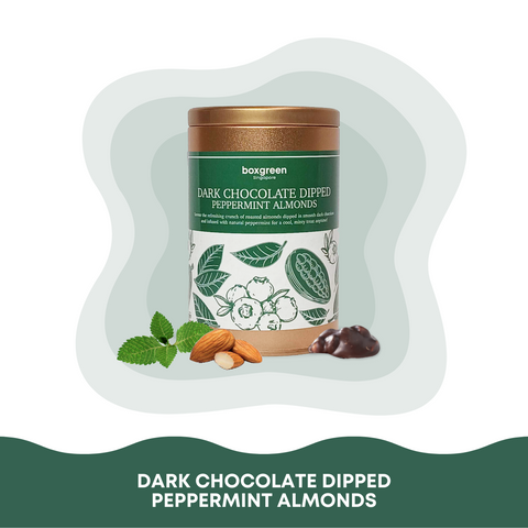 Dark Choc Dipped Peppermint Almonds Tin