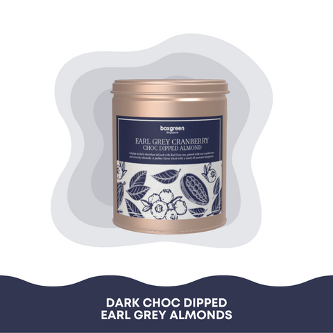 [Pre-Order] Dark Choc Dipped Earl Grey Almonds Tin