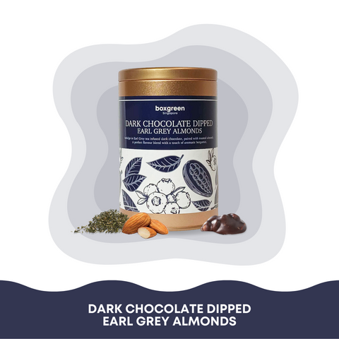 Dark Choc Dipped Earl Grey Almonds Tin