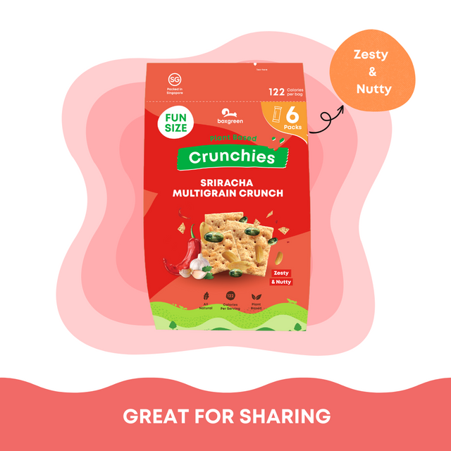 Crunchies Sriracha Multigrain Crackers Funpack (Pack of 6) [Expiring in Dec 2024]